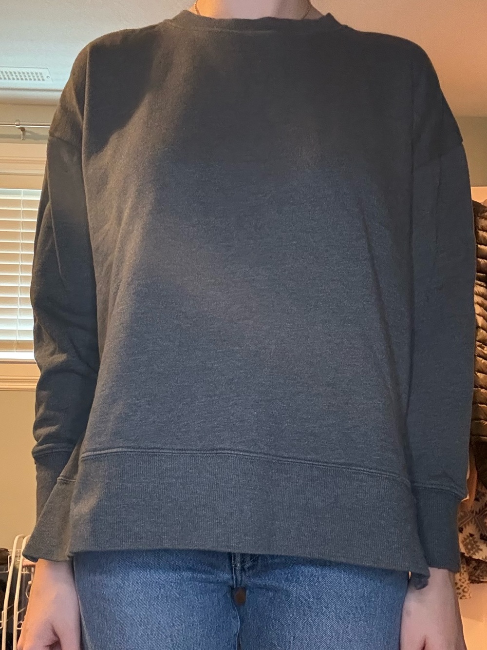 Kersh grey oversized Crewneck Sweatshirt size small